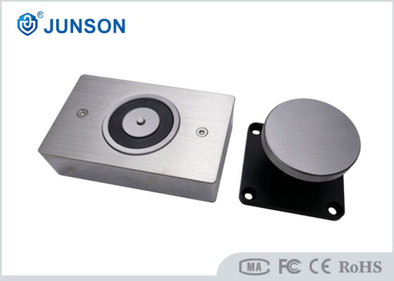 12V/24V DC संचालन के लिए मैनुअल रिलीज बटन के साथ 304 स्टेनलेस स्टील विद्युत चुम्बकीय दरवाजा होल्डर