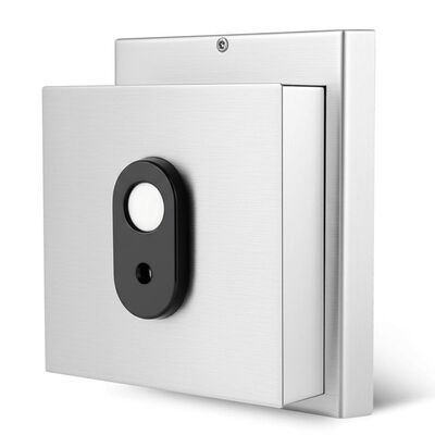 12V/24V DC संचालन के लिए मैनुअल रिलीज बटन के साथ 304 स्टेनलेस स्टील विद्युत चुम्बकीय दरवाजा होल्डर