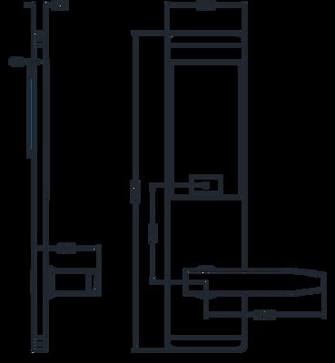 स्टेनलेस स्टील आरएफआईडी होटल लॉक 1 सेकंड प्रारंभ समय और कुंजी रहित प्रवेश प्रणाली के लिए 200 अतिथि कार्ड क्षमता के साथ