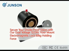 हमारे दोहरे वोल्टेज 12/24V फर्श माउंट विद्युत चुम्बकीय ताला 60kg पकड़ बल के साथ अपने धुआं सबूत दरवाजे सुरक्षित